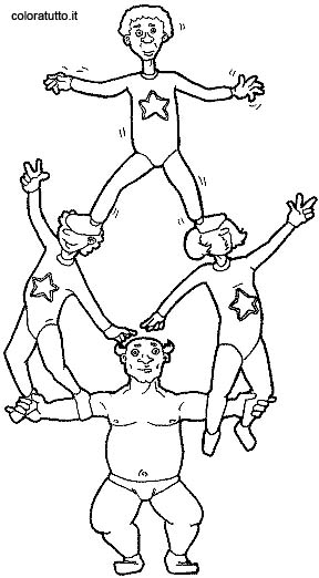 immagine acrobata da colorare