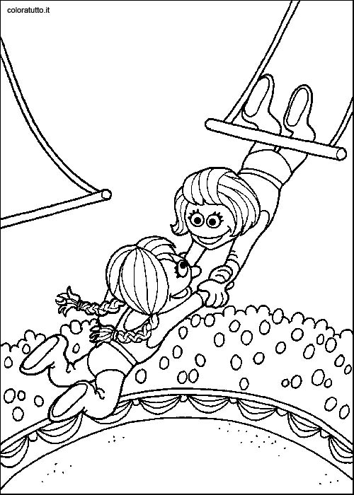 immagine acrobata da colorare