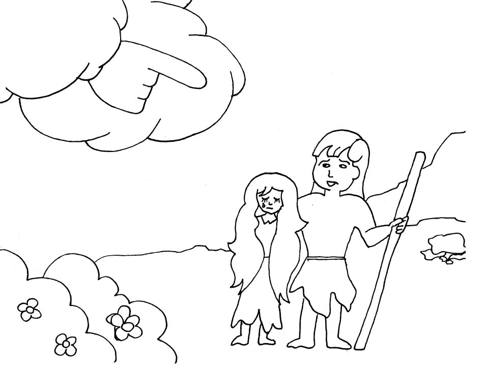 immagine adamo eva da colorare