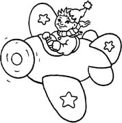 immagine aereo da colorare