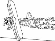 immagine aereo da colorare