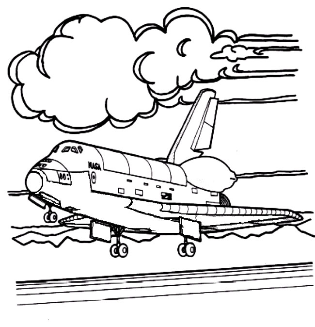 immagine aereo da colorare