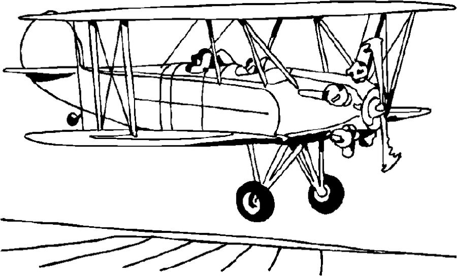 immagine aereo da colorare