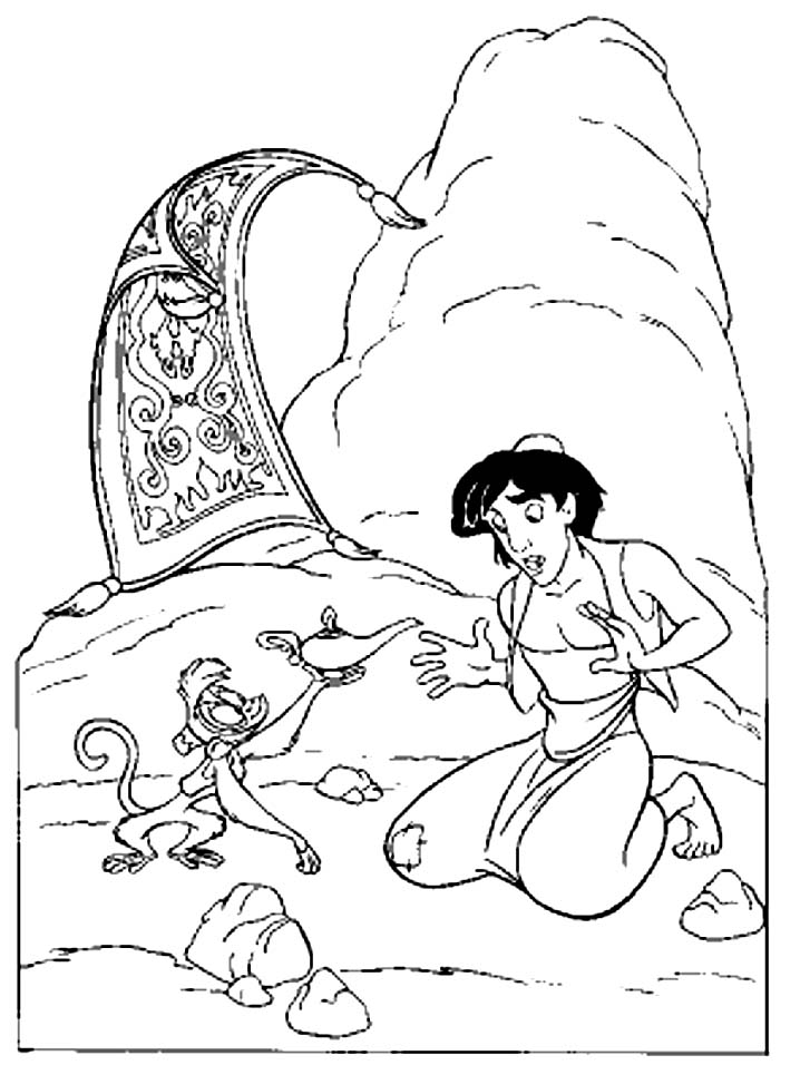immagine aladino da colorare