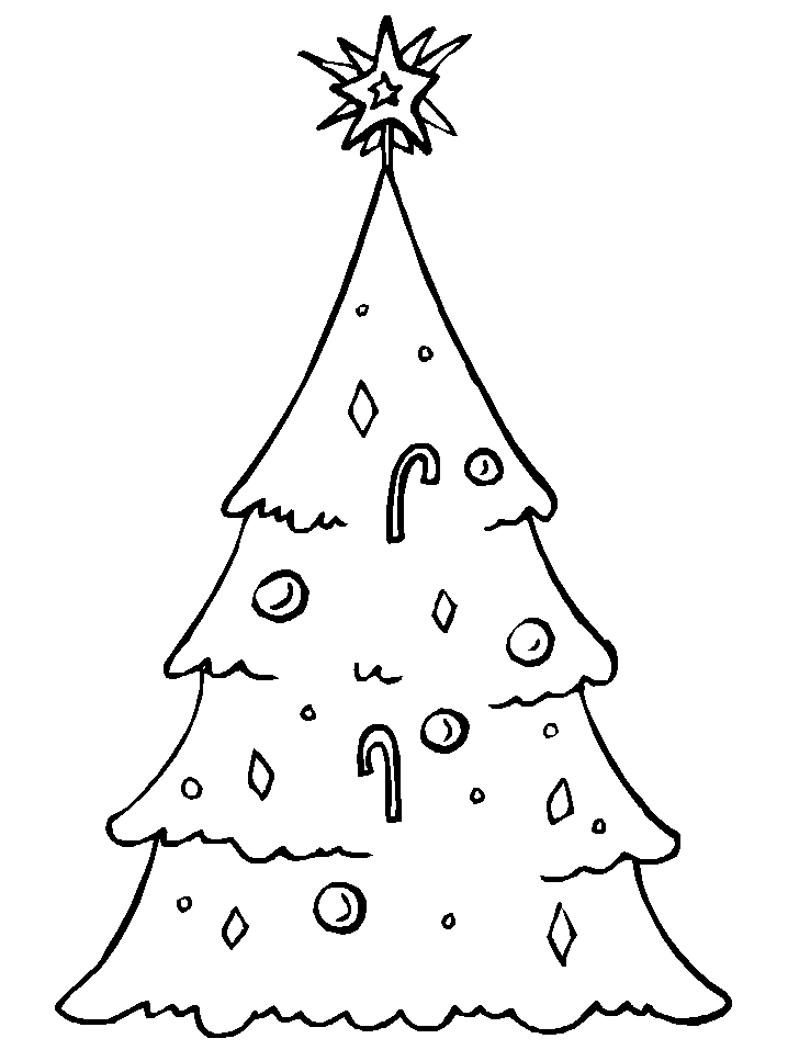 immagine alberi natale da colorare