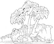 immagine alberi da colorare