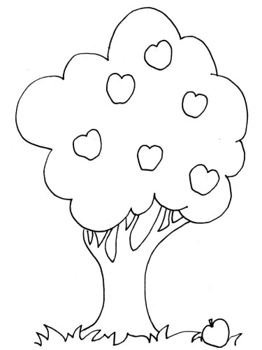 immagine alberi da colorare