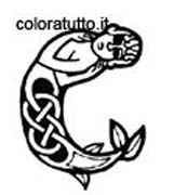 immagine alfabeto celtico 2 da colorare