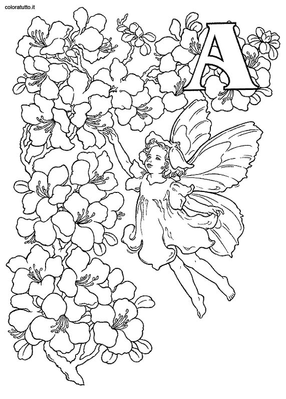 immagine alfabeto fate 2 da colorare