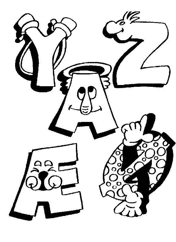 immagine alfabeto ironico da colorare