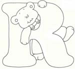 immagine alfabeto orsetto da colorare