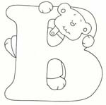 immagine alfabeto orsetto da colorare
