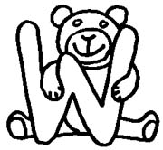 immagine alfabeto orso da colorare