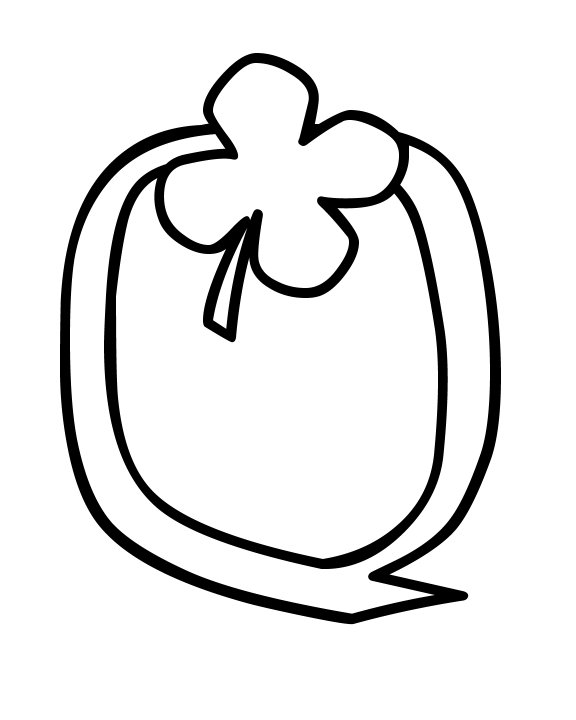 immagine alfabeto quadrifoglio da colorare