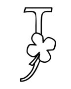 immagine alfabeto quadrifoglio da colorare