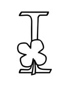 immagine alfabeto quadrifoglio da colorare