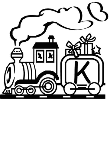immagine alfabeto treno da colorare