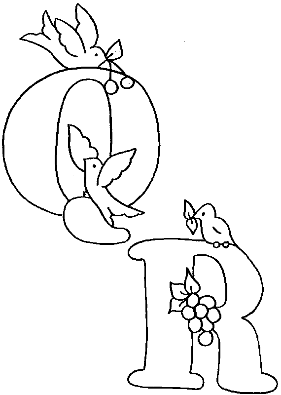 immagine alfabeto uccelli da colorare