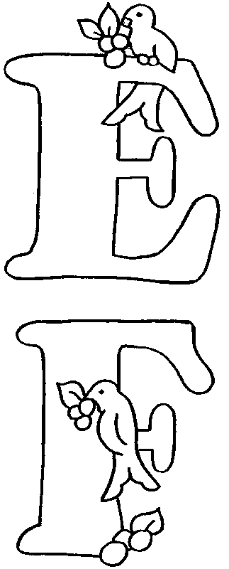 immagine alfabeto uccelli da colorare