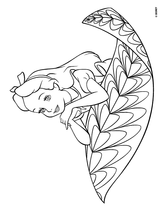 immagine alice da colorare