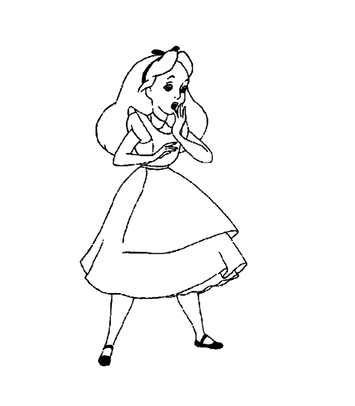 immagine alice da colorare