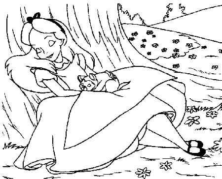 immagine alice da colorare