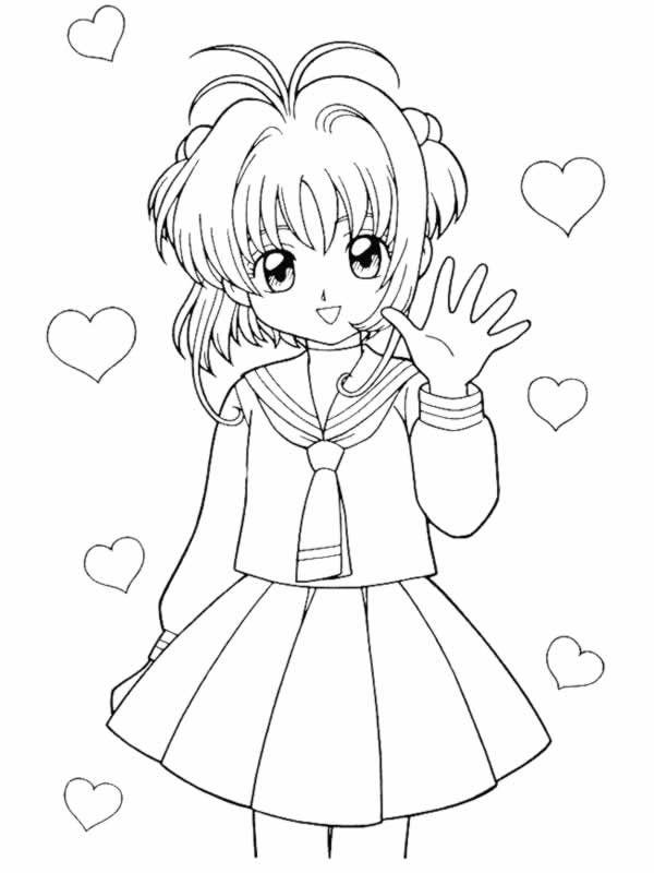 immagine amici di sakura da colorare