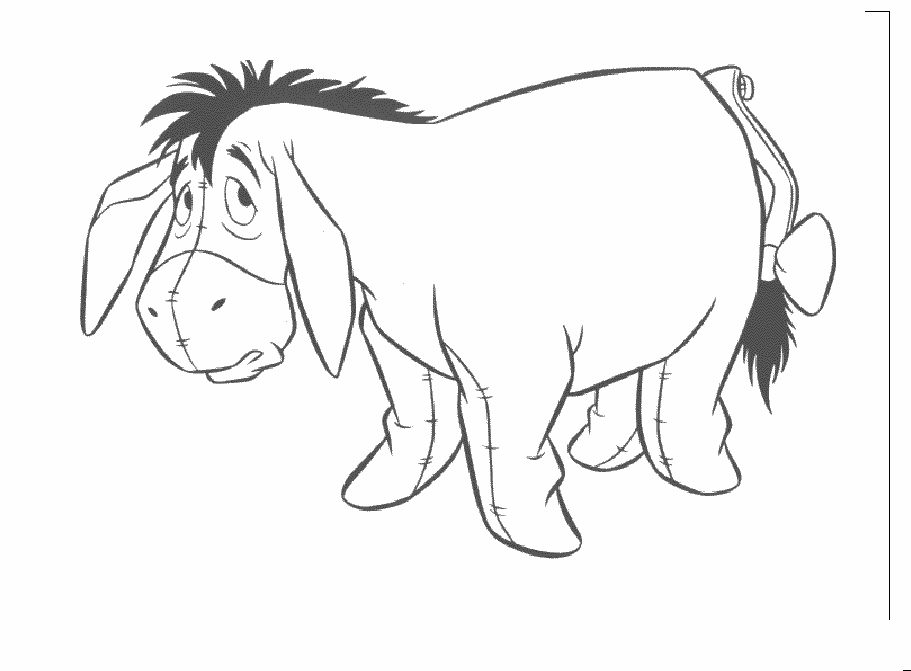 immagine asino da colorare
