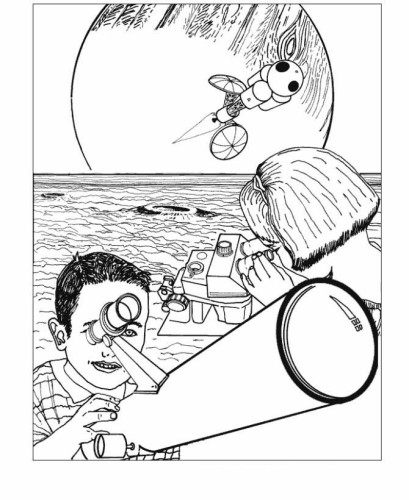 immagine astronauti da colorare