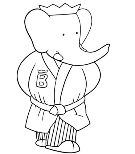 immagine babar da colorare