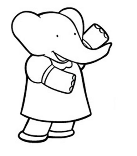 immagine babar da colorare