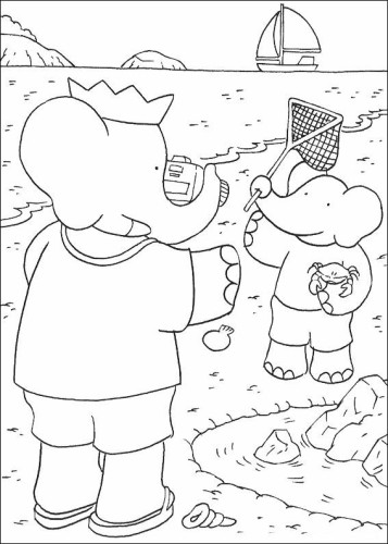 immagine babar da colorare