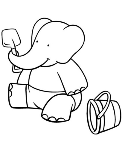 immagine babar da colorare