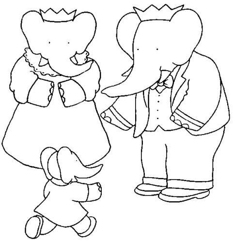 immagine babar da colorare