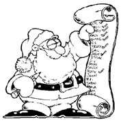 immagine babbo natale da colorare