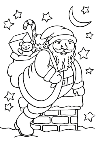 immagine babbo natale da colorare