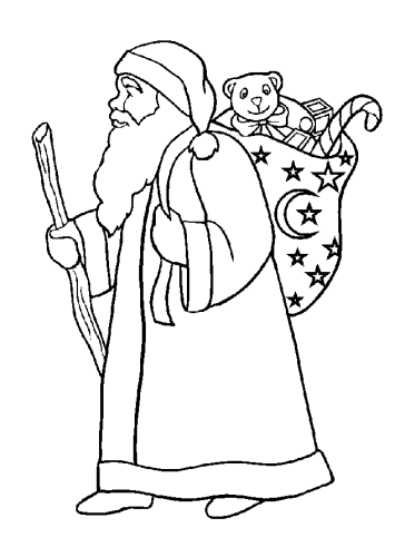 immagine babbo natale da colorare