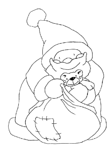 immagine babbo natale da colorare