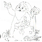immagine babbo natale da colorare
