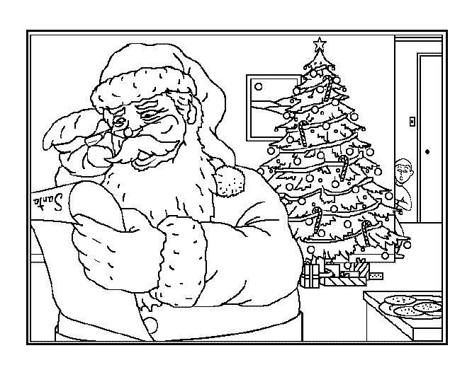 immagine babbo natale da colorare