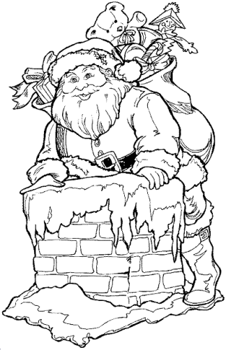 immagine babbo natale da colorare