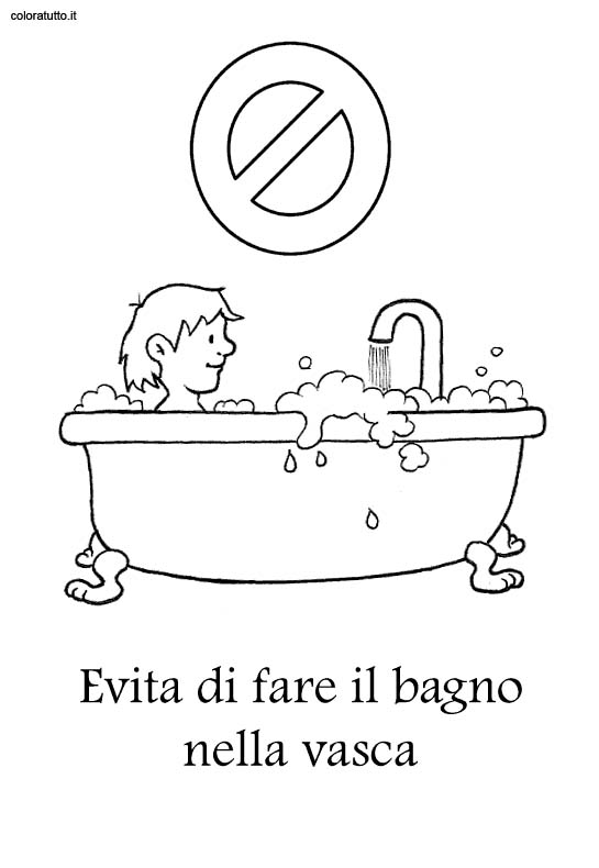 immagine bagno da colorare