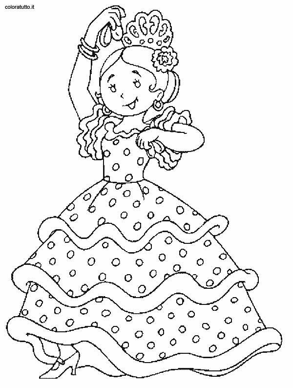 immagine ballerine flamenco da colorare