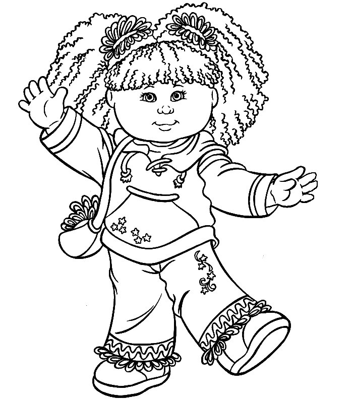 immagine bamboline da colorare