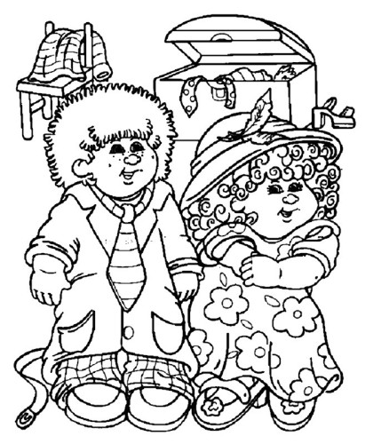 immagine bamboline da colorare