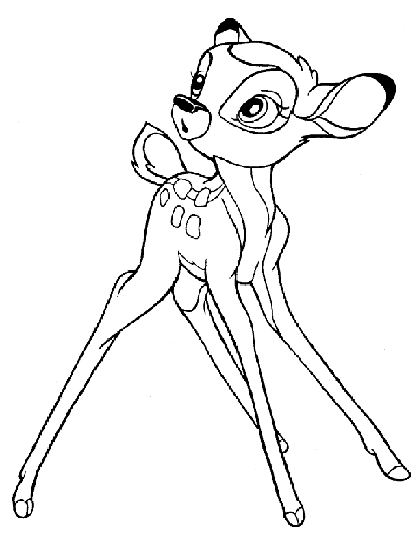 immagine bamby da colorare