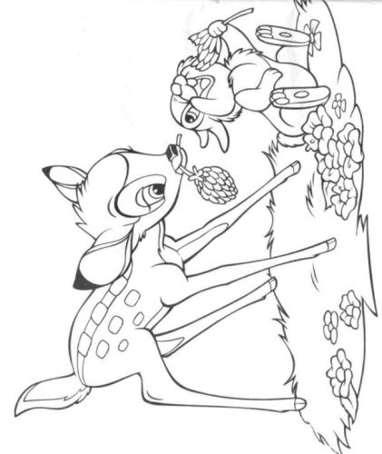 immagine bamby da colorare