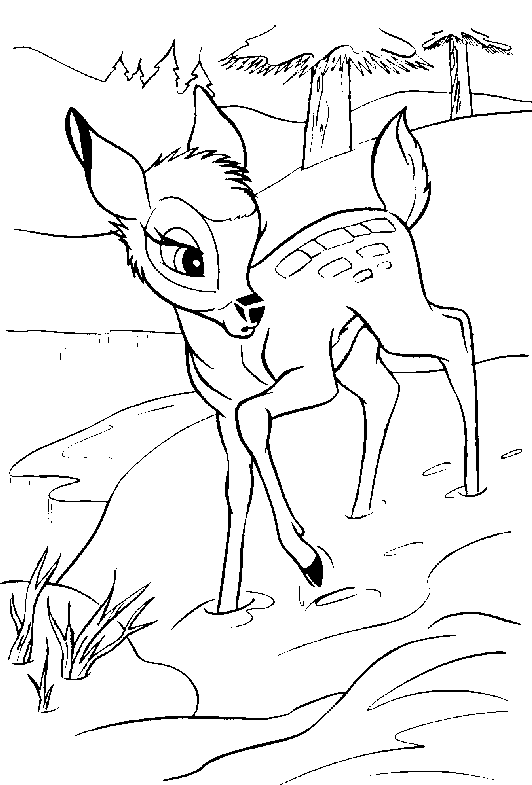 immagine bamby da colorare