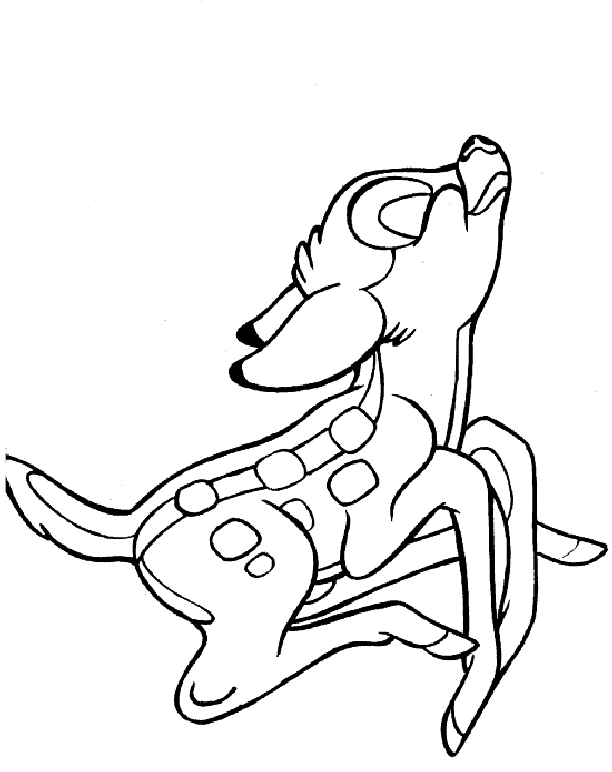 immagine bamby da colorare