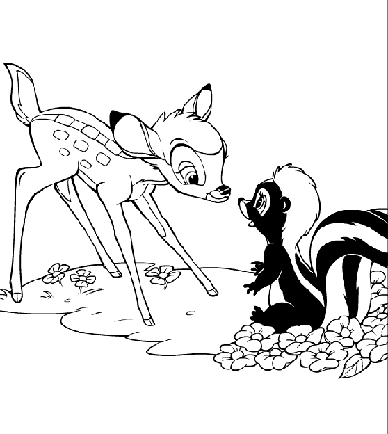 immagine bamby da colorare